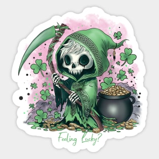 St. Patrick's Day Grim Reaper Sticker